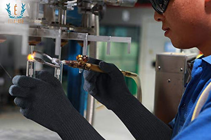 Cut Heat Bite Resistant Arm Sleeves –EN388 Certified Arm Protection Sleeve for Welding, Cooking, Cat & Dog Handling - color: Glove Arm Sleeve 22-inches