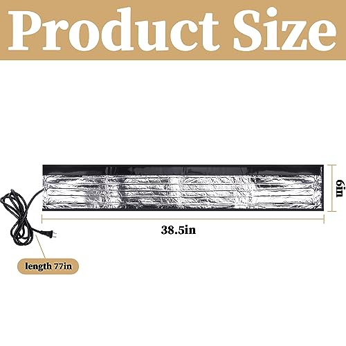 codree Water Pipe Heat Blanket - 38.5" x 6" Water Pipe Heat Tape - Aluminum Foil Freeze Protection Heating Cable for Metal & Plastic Pipes, 110V, Max Temperature 60˚ - color: 1 Pc