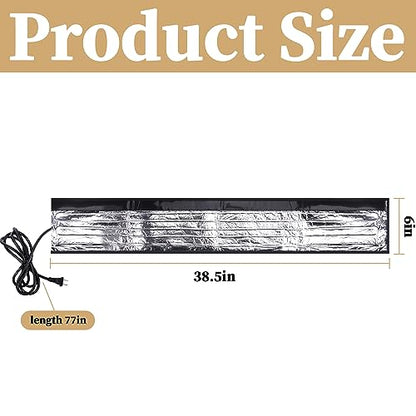 codree Water Pipe Heat Blanket - 38.5" x 6" Water Pipe Heat Tape - Aluminum Foil Freeze Protection Heating Cable for Metal & Plastic Pipes, 110V, Max Temperature 60˚ - color: 1 Pc
