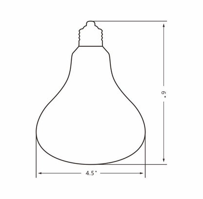 Sundew 160W Reptile Mercury Vapor Bulb, 120V E26 Base, Clear Glass UVA/UVB Basking Spot Lamp, R36 (115mm) - color: Clear