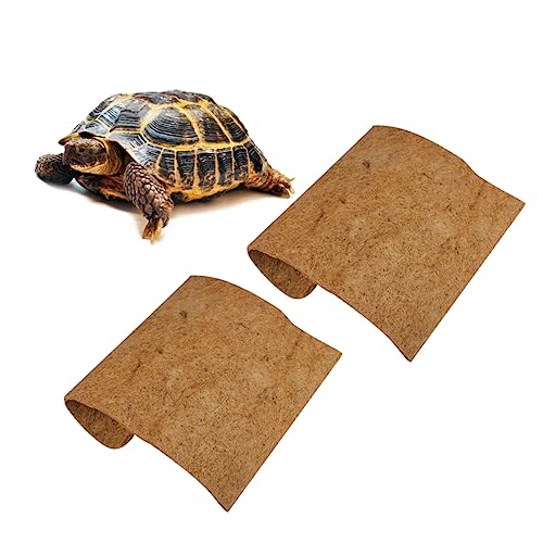KESYOO 2pcs Coconut Fiber Reptile Mat Breathable Bedding for Tortoises and Reptile Pets Natural and Odorless Liner for Clean and Comfortable Habitat