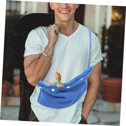 Toyvian Bearded Dragon Sling Carrier Adjustable Small Pet Bag for Reptiles Lightweight and Portable Lizard Travel Carrier Comfortable Sling for and Easy Pet Transport