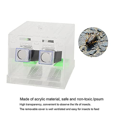 Cricket Keeper with Tubes, High Transparency Acrylic Material Cricket Keeper for Office for Home(L)