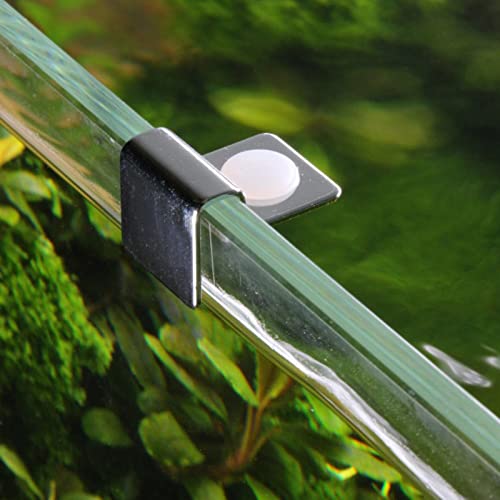 Suxgumoe Aquarium Cover Clips, 4 Pcs 6mm / 8mm / 10mm / 12mm Stainless Steel Fish Tank Glass Cover Clip Support Holder Universal Lid Clips for Rimless Aquariums (12mm) - size: 12mm