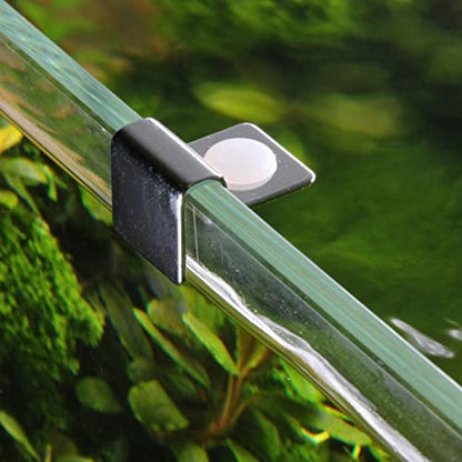 Suxgumoe Aquarium Cover Clips, 4 Pcs 6mm / 8mm / 10mm / 12mm Stainless Steel Fish Tank Glass Cover Clip Support Holder Universal Lid Clips for Rimless Aquariums (6mm) - size: 6mm