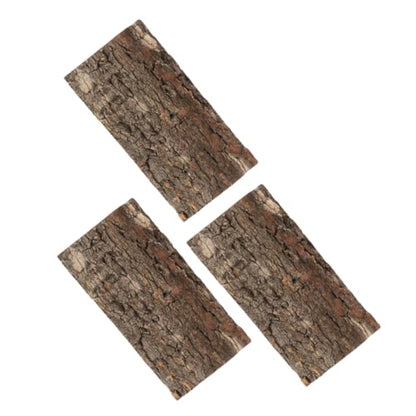 Sosoport 3pcs Reptile Bark Backdrop for Fish Tank Terrarium Background and Reusable Wall Decor for Amphibians and Reptiles