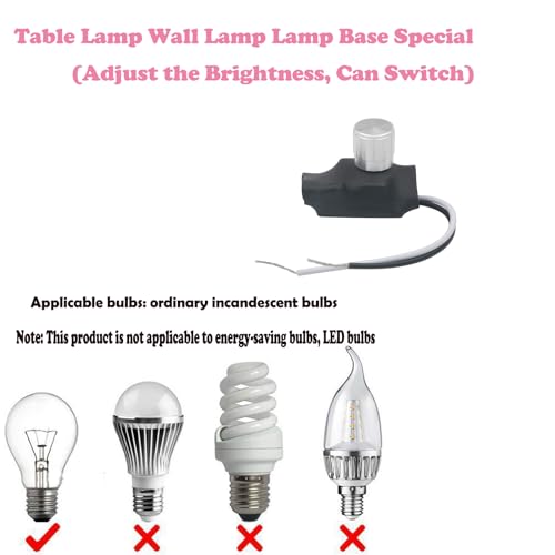 3A Dimmer Rotary Switch with Aluminum Knob for Table Lamp | Dimmer Switch