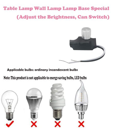 3A Dimmer Rotary Switch with Aluminum Knob for Table Lamp | Dimmer Switch