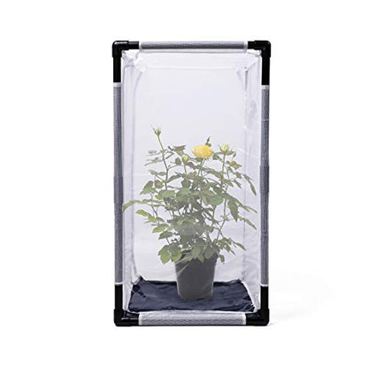 RESTCLOUD 30" Large Monarch Butterfly Habitat Cage, Outdoor Insect Mesh Cage Terrarium 16.5" x 16.5" x 30" - style: Poles Slide Through Cover 30" Tall