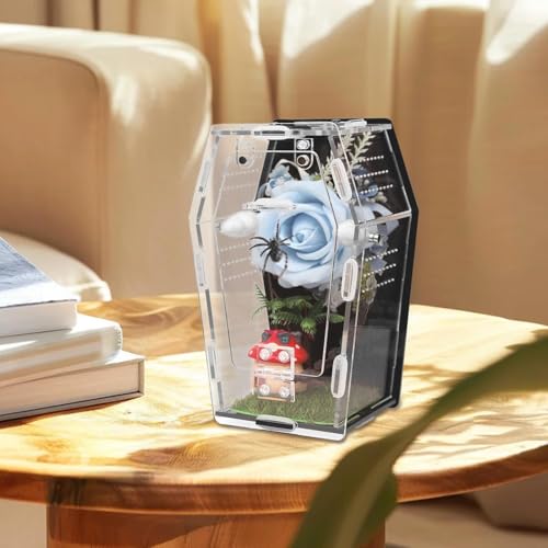 Pet Habitat Box – Transparent Viewing Case, Humidity Control Cage, Rhinoceros Safe, Small Animal Shelter | for Reptile Terrarium Display School Play