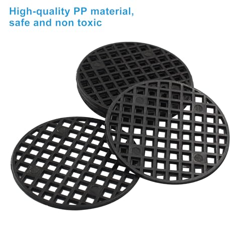 100 Pcs 45mm Plant Pot Mesh Hole Covers Pads, Flower Pot Hole Mesh Pads Plastic Bottom Grid Mat Round Meshs Screen Pot Bottom Gasket Bonsai Drainage Screen - color: 100 Pcs