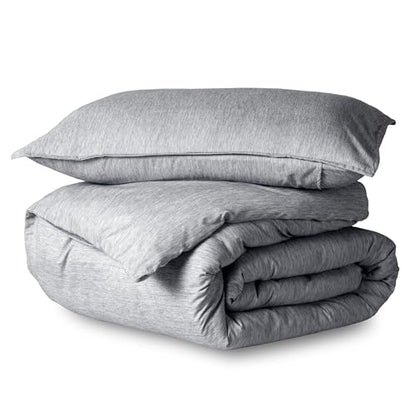 Bare Home Bedding Duvet Cover Twin/Twin Extra Long Size - Premium 1800 Super Soft Collection - Lightweight, Soft Textured Duvet Cover (Twin/Twin XL, Heathered Charcoal) - color: 32 - Heathered Charcoal (No Comforter), size: Twin/Twin XL