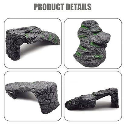 Turtle Basking Platform Small Tortoise Dock Resting Rock Turtle Climbing Ramp Shale Step Ledge Aquarium Terrarium Decor for Tortoise Bearded Dragon Lizard Chamelon Frog Gecko Snakes Iguana Betta Fish