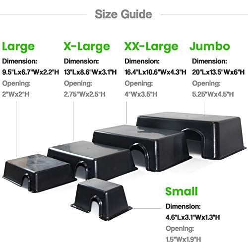 Reptile Hide Box - Gecko & Snake Hide - Durable, Easy to Clean (X-Large)