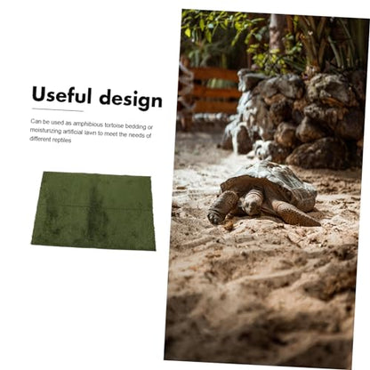 BESPORTBLE Reptile Carpet Mat for Bearded Dragons and Lizards Washable Terrarium Liner Comfortable Bedding Wear-Resistant Faux Grass for Reptile Habitats - size: 60.00X40.00X0.50CM