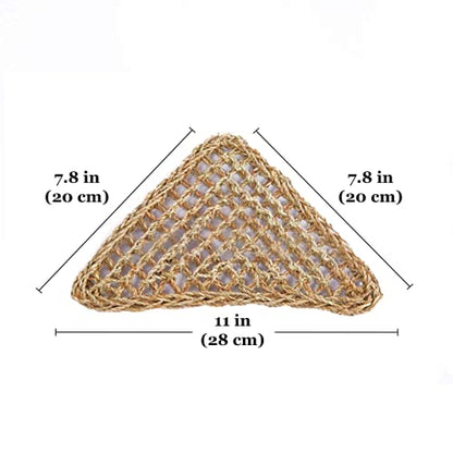 SunGrow Leopard Gecko, Hermit Crab, Reptile Hammock, 7.8 x 7.8 x 11 Inches, Handwoven, Includes 3 Suction Cups (1 Pieces (22 x 7 in))