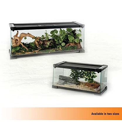 Zilla QuickBuild Reptile 65 Gallon Glass Terrarium Habitat with Sliding Door For Geckos, Snakes, Lizards, Frogs, Turtles, and Tortoises, 48" x 18" x 18" - size: 48x18x18