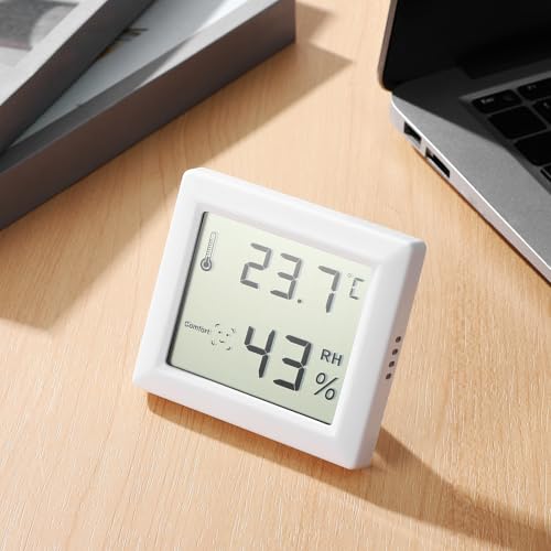 2 Pcs Digital Indoor Thermometer and Humidity Meter with Compact Abs Design for Accurate Temperature and Humidity Measurement, for Household and Daily Life Use