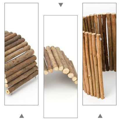 Gadpiparty Natural Solid Wood Reptile Hiding House and Fence Set Small and Large Sizes Shelter for Tortoise Hamster Lizard and Small Pet Reptiles Suitable for Terrariums