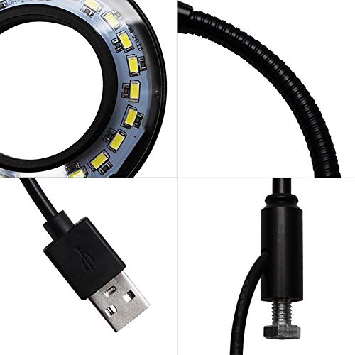 Full Spectrum LED Aquarium Light, 360-degree Adjustable LED Light with Bamboo Board, Miniature Landscape USB Powered Lamp for Plant, Fish Tank, Potted Plants(Size:M) - size: M