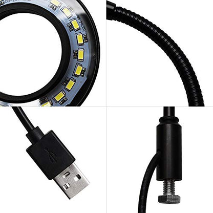 Full Spectrum LED Aquarium Light, 360-degree Adjustable LED Light with Bamboo Board, Miniature Landscape USB Powered Lamp for Plant, Fish Tank, Potted Plants(Size:S) - size: S