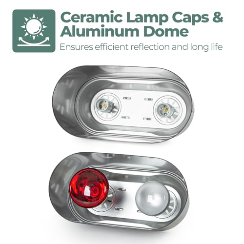 Dual Reptile Light Fixture with Dual Lamp Stand