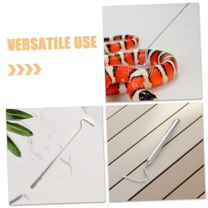 Happyyami Stainless Steel Extendable Snake Hook for Reptile Handling Telescopic Tool for Safe Snake Capture and Control for Herpetologists and Wildlife Enthusiasts