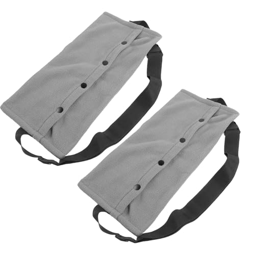 Amosfun 2pcs Bearded Dragon Carrier Sling Bag, Small Portable Reptile Travel Chest Carrier for Lizards, Outdoor Pet Lizard Transport Pouch in Elegant Gray