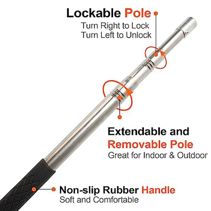 Snake Net, Snake Catcher Net, Rattlesnake Grabber Handling Tool, Reptile Catch Telescopic Pole Stick, Rattle Snake Removing and Catching Picker Tong, Snake Catcher Hook Grabber Handling Stick Trap Too