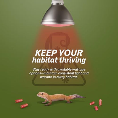 Reptile Systems Eco Halogen – Red 75w – Lamp for Reptiles & Amphibians – Light for Tanks, Vivariums & Crested Geckos - size: 75w