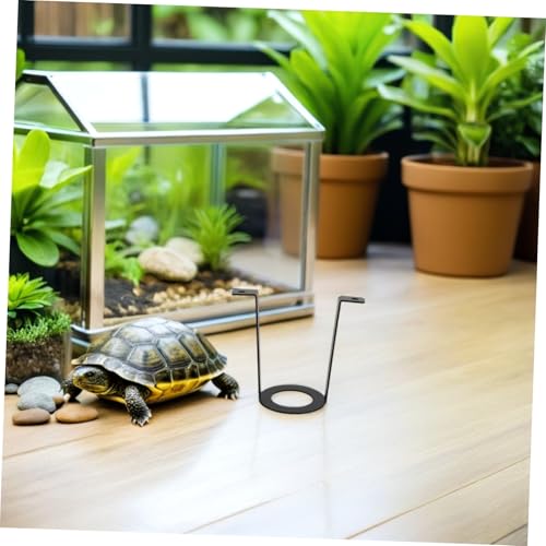 2pcs Reptile Lamp Bracket Adjustable Metal Lamp Stand for Terrarium Uvb Basking Light Holder Compatible Glass Enclosures for Lizards and Amphibians