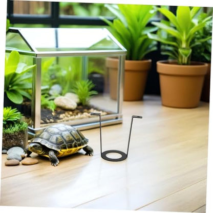2pcs Reptile Lamp Bracket Adjustable Metal Lamp Stand for Terrarium Uvb Basking Light Holder Compatible Glass Enclosures for Lizards and Amphibians