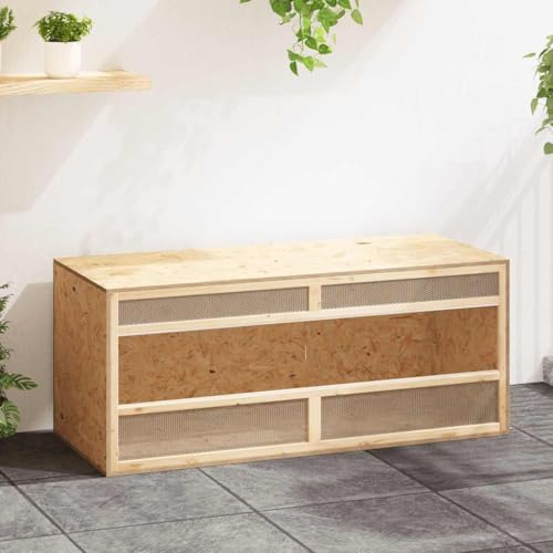 Medium Durable Terrarium with Clear Glass and Matte Finish, Engineered Wood and Steel Construction, 47.2 in Long 19.7 in Wide 19.7 in High Reptile Enclosure, Heat Moisture - size: Medium