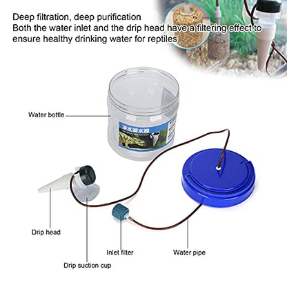 LAJS Reptile Water Dripper, Drip Irrigation Tool Accessories 1300ML for Geckos/Lizards/ for Pet Home
