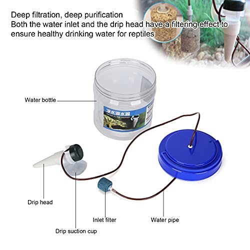 Reptile Chameleon Drinking Fountain Water Dripper, Reptile Water Dripper, Reptile Watering Tool, Reptile Drinking Feeder, for Snake, Gecko, Lizard, Chameleon, Bearded Dragoesesn Water Dispenser