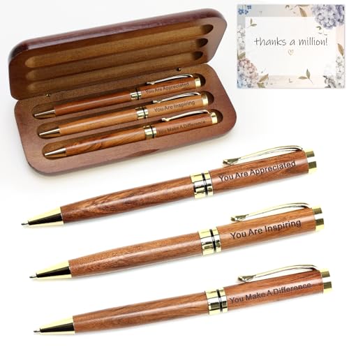 3 Pcs Cool Pens with Box, Thank You Gift for Women Coworkers Teachers Appreciation Gifts Mentor Daycare Teacher Gift Leaders Lady Difference Maker Gifts Christmas Employee Presents Fancy Pen Set - color: Thank You Gift-Teacher, Coworkers