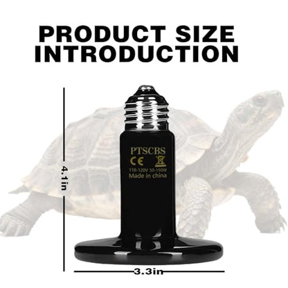 100W Ceramic Heat Emitter (2-Pack) - Reptile Heat Lamp Bulb, No Light Coil Emitter for Terrariums, Brooders & Chicken Coops - E26 Base for Bearded Dragon, Snake, Lizard, Turtle