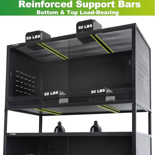 Reptile Terrarium 120 Gallon Large, PVC Enclosure Breeding Tank for Bearded Dragon Gecko Lizard Snake, Wide Breeding Lounge Vivarium Area with Ventilation, Suit for Juvenile to Adult Reptiles - size: 48"x24"x24" (120 Gallons)