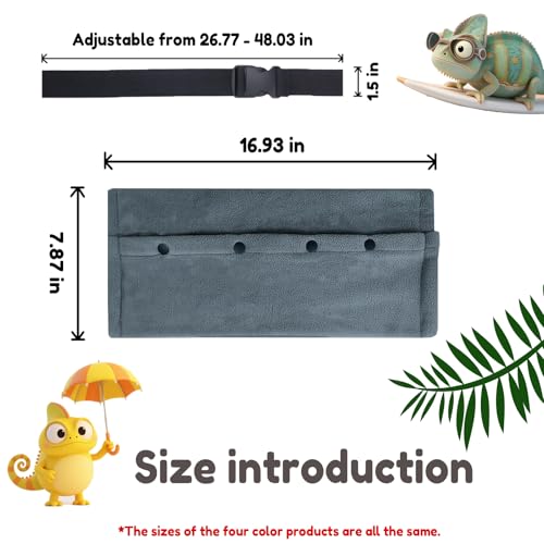 Adjustable Bearded Dragon Carriers Sling, Animal Sling Carrier Bag for Geckos, Crested Geckos, Lizards, Chameleons - Portable Reptile & Small Pet Outdoor Carrier Bag (Blue) - color: Blue