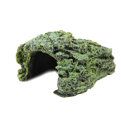 Yosoo Health Gear Reptile Hideout Turtle Cave Basking Platform, Large Resin Rock Hideaway for Aquarium Terrarium, Bearded Dragon Lizard Gecko Snake Habitat Decor Ornament