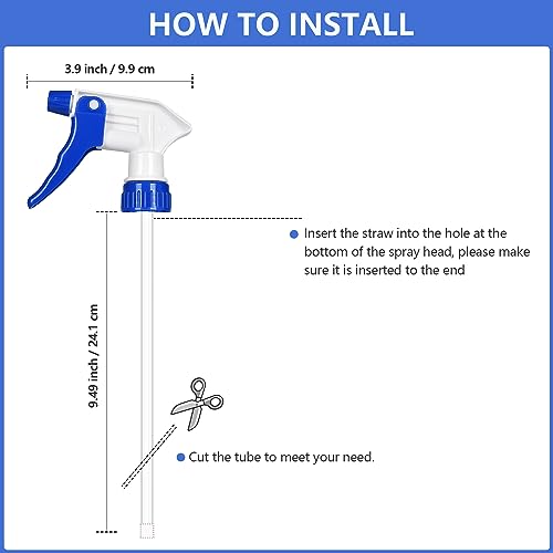 Uineko Plastic Spray Bottle (4 Pack, 16 Oz, All-Purpose) Heavy Duty Spraying Bottles Leak Proof Mist Empty Water Bottle for Cleaning Solution Planting Pet with Adjustable Nozzle and Measurements - size: 16 Oz, 4 Pack