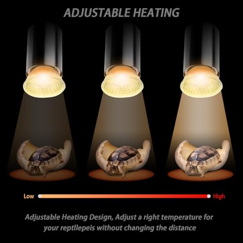 2-Pack 25W UVA Bulbs, Light Turtle Heat Lamp for Reptiles and Amphibian Tanks, Terrariums and Cages, Fit E26 Heat Reptile Lamp,Works with Various Lamp Fixtures,for Lizards, Snakes, Turtles - size: 25 Watts (2-Pack)