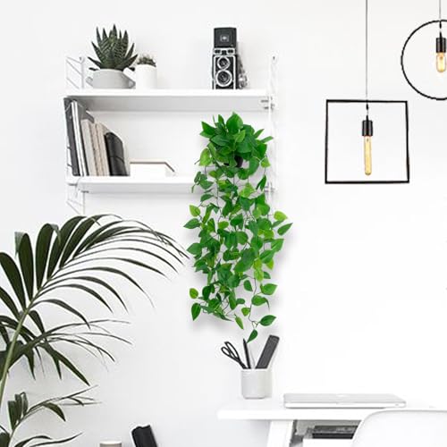 Freyalife Fake Hanging Plants for Room Decor,1pcs Artificial Potted Plants Vines for Wall Home Office Aesthetic Living Kitchen Bathroom Coffee Table Shelf Indoor Outdoor Farmhouse Patio Decorations