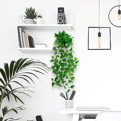 Freyalife Fake Hanging Plants for Room Decor,1pcs Artificial Potted Plants Vines for Wall Home Office Aesthetic Living Kitchen Bathroom Coffee Table Shelf Indoor Outdoor Farmhouse Patio Decorations