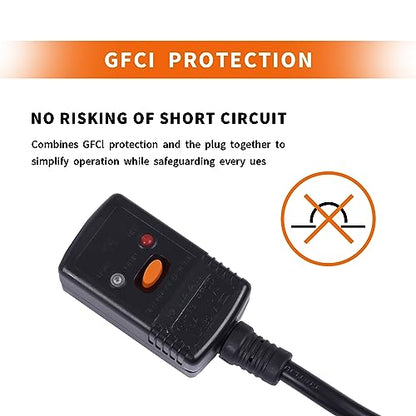 60FT Heat Tape for Water Pipes Freeze Protection IP65 Waterproof 8W/FT 110V BDDFOTO Heat Cable With GFCI Protection and Thermostat,Self-Regulating Pipe Heater for Roof/RV/Water Storage Tank - style: 60 FT