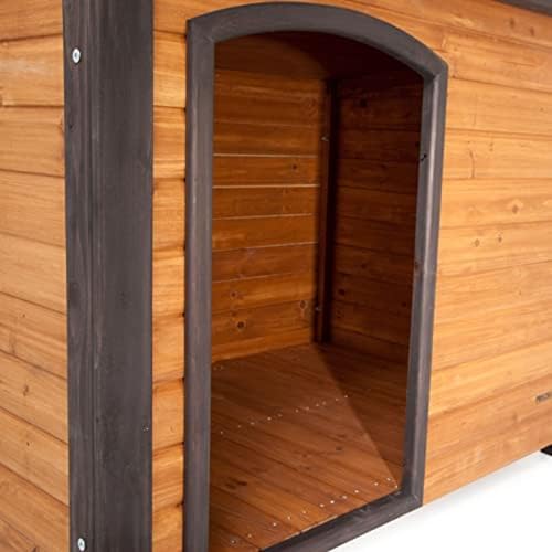 PRECISION PET PRODUCTS Extreme Outback Log Cabin Dog House, Large, Natural Wood (7027013) - color: Walnut/Dark Brown, size: Large, style: Extreme Outdoor Log Cabin