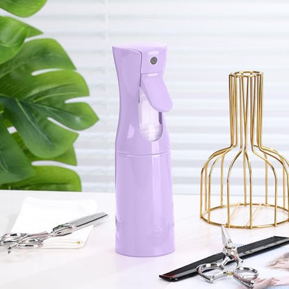 KAIZHOUZHOU(Purple Hair Mister Spray Bottle，Spray Water Bottle Fine Mist Refillable Plants（6.8OZ /200ML） Barber，Showering Pets, Plants, travel, Ironing and Cleaning ﻿ ﻿ ﻿(Continuous Spray) - color: Purple
