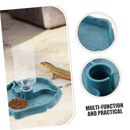 BESPORTBLE 2pcs Bearded Dragon Water Dish and Food Bowl Durable Reptile Feeder for Tortoises Lizards and Amphibians Easy to Clean and Maintain for Pet Hydration and Feeding Needs