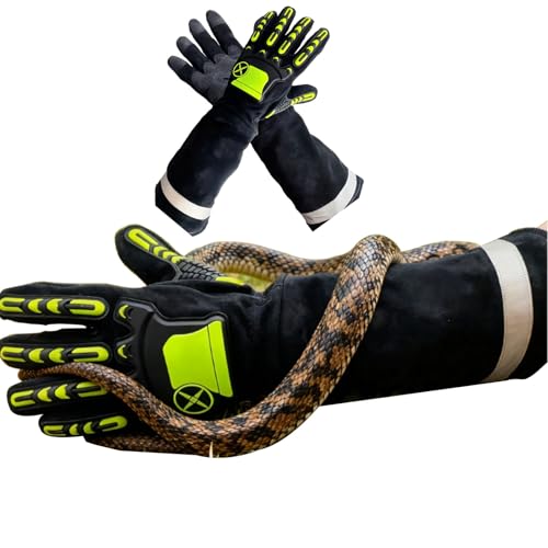 Bite-Proof Animal Handling Gloves - Snake/Dog/Cat Bite Resistant, Impact Protection, Extended Wrist Safety Gauntlets