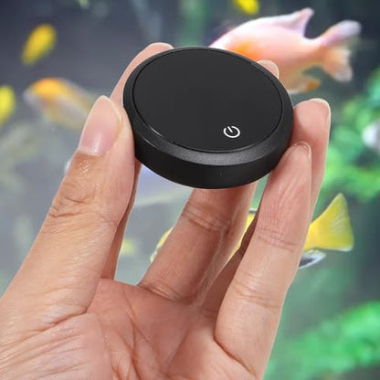 1PCS Digital Aquarium Thermometer,LED Display Thermometer for Aquarium Fish Tank - color: Round-Black 1PCS